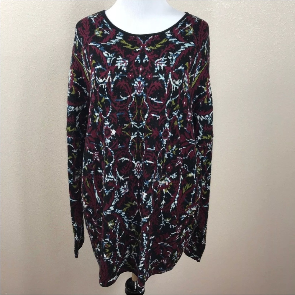 💐NEW J. Jill Cotton Wool Blend Floral Sweater